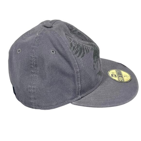 Harley-Davidson Eagle 59fifty Hat Cap Gray Size 7 3/8 Baseball New with Tags - Picture 3 of 11